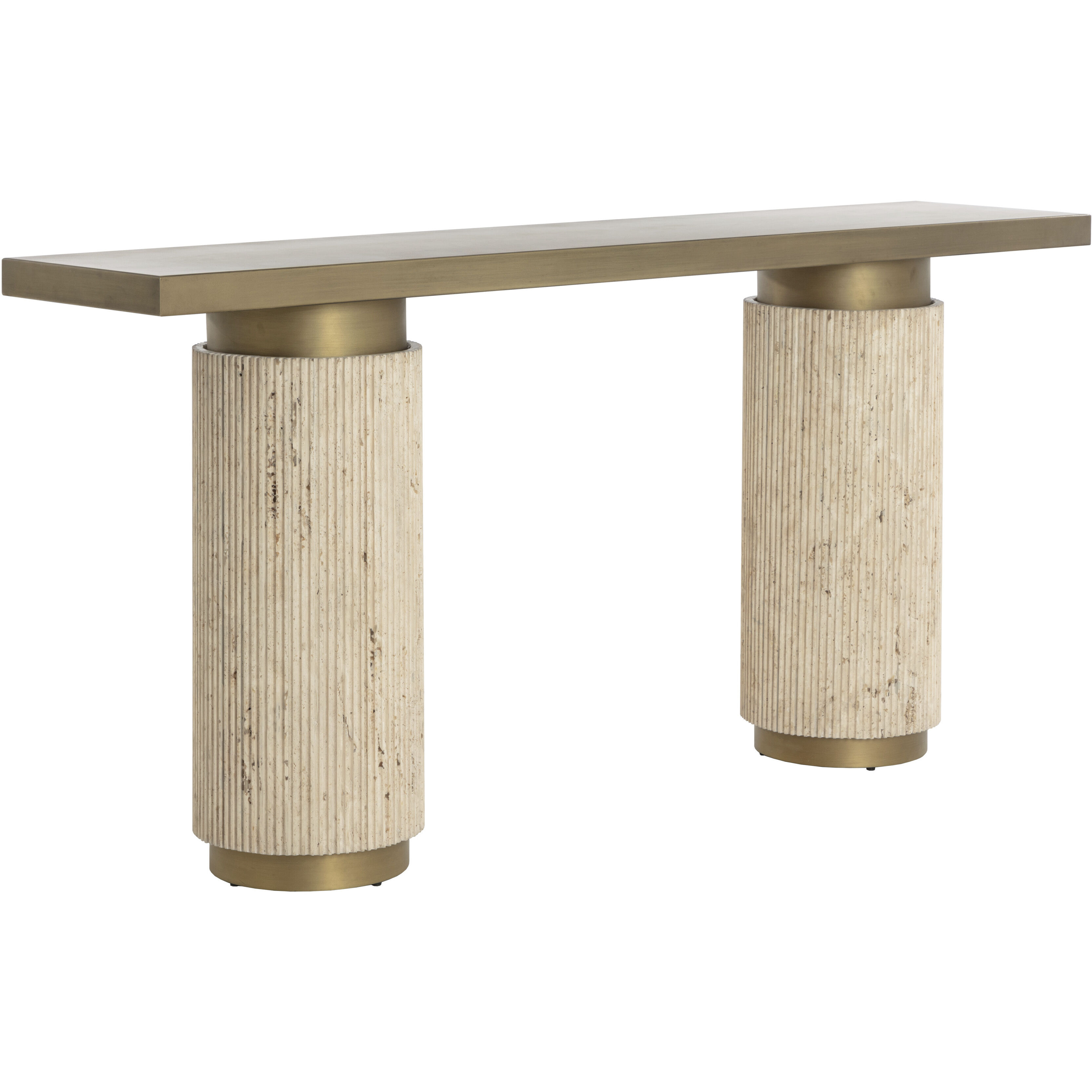 Ashva 68 X 15 inch Antique Brass Console Table